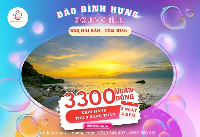  ĐẢO BÌNH HƯNG – BBQ HẢI SẢN 3N2Đ 