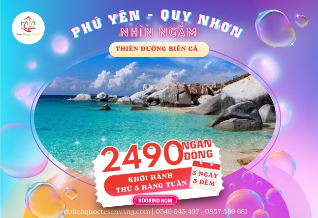 TP.HCM - PHÚ YÊN – QUY NHƠN  3N3Đ