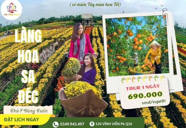TP.HCM - LÀNG HOA SA ĐÉC 1 NGÀY 