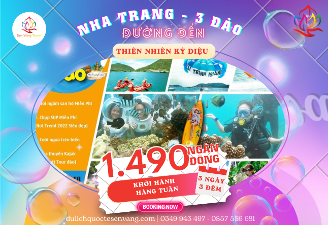TPHCM - NHA TRANG – DU NGOẠN 3 ĐẢO 3N3Đ GIÁ RẺ