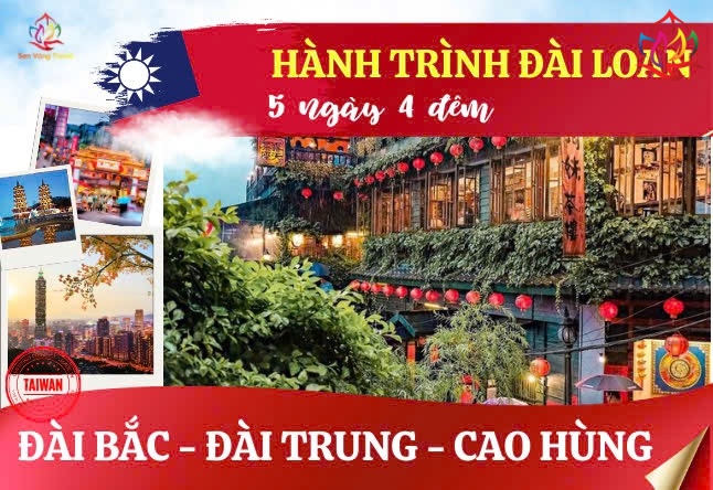 TP.HCM- ĐÀI LOAN - ĐÀI BẮC - ĐÀI TRUNG - CAO HÙNG 5N4Đ