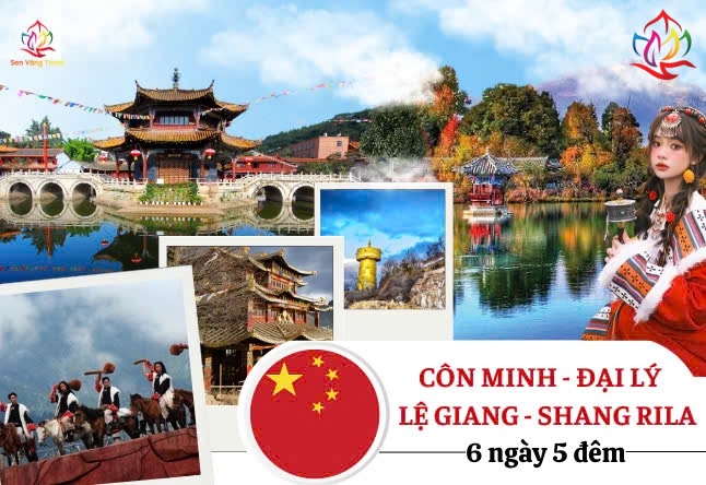 TPHCM - CÔN MINH - ĐẠI LÝ - LỆ GIANG - SHANG RILA 6N5Đ