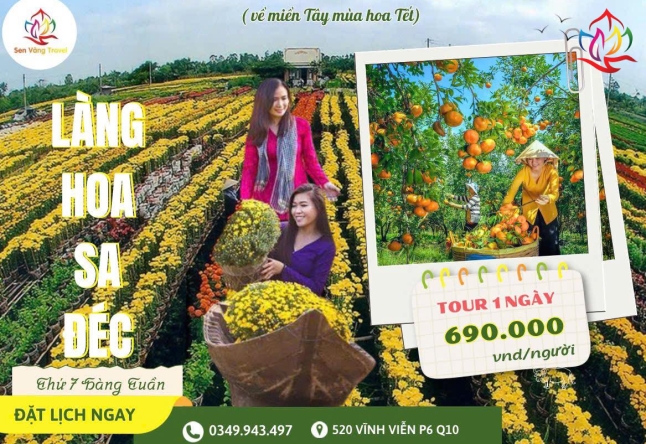 TP.HCM - LÀNG HOA SA ĐÉC 1 NGÀY 